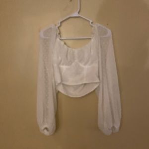 Long sleeve crop top